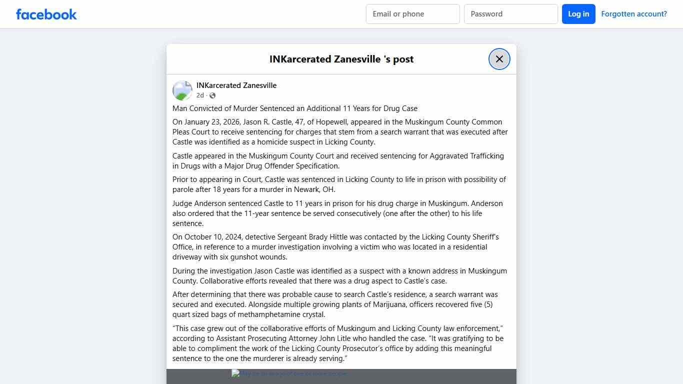 Man Convicted of Murder... - INKarcerated Zanesville Facebook